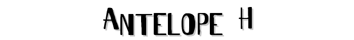 Antelope H font